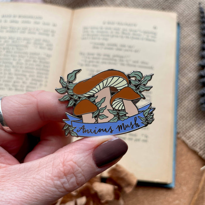 Cortinarius 'Anxious Mush' Enamel Pin