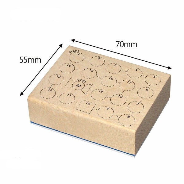 Kodomo No Kao 'Notebook Club' Wood Stamp - Goal Tracker