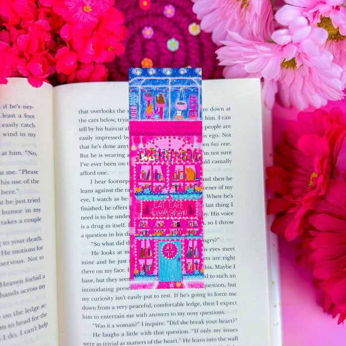 Cat Cafe Bookshop Bookmark