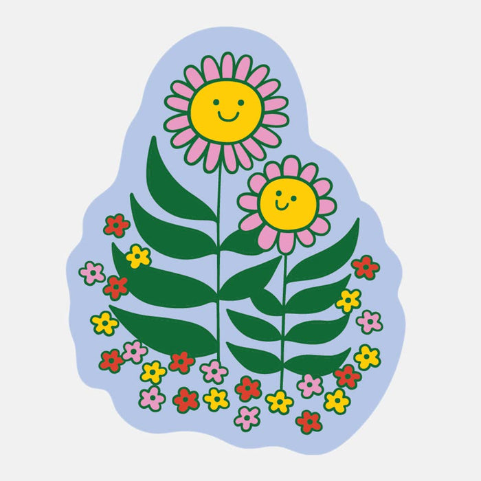 Happy Flowers Polypropylene Sticker