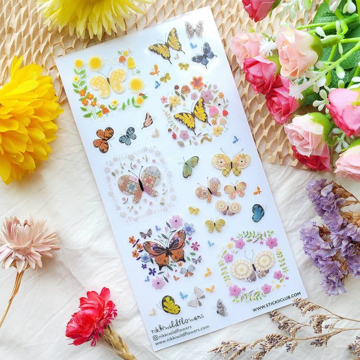 Spring Butterflies Sticker Sheet