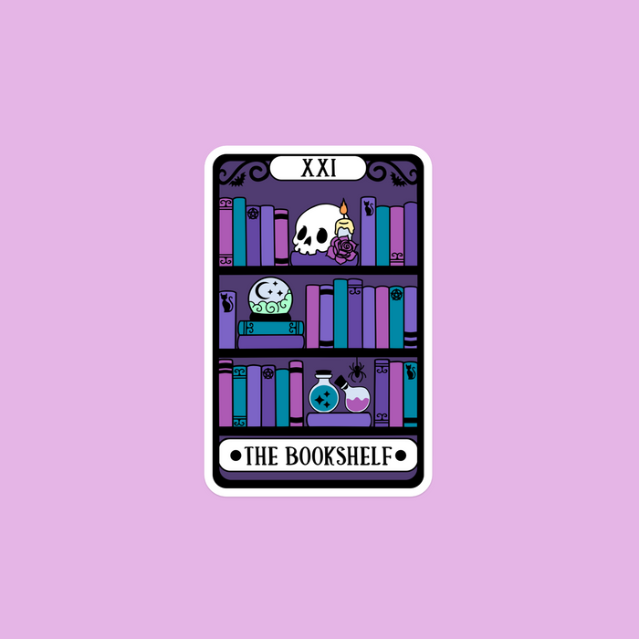 Tarot Card 'The Bookshelf' Vinyl Sticker