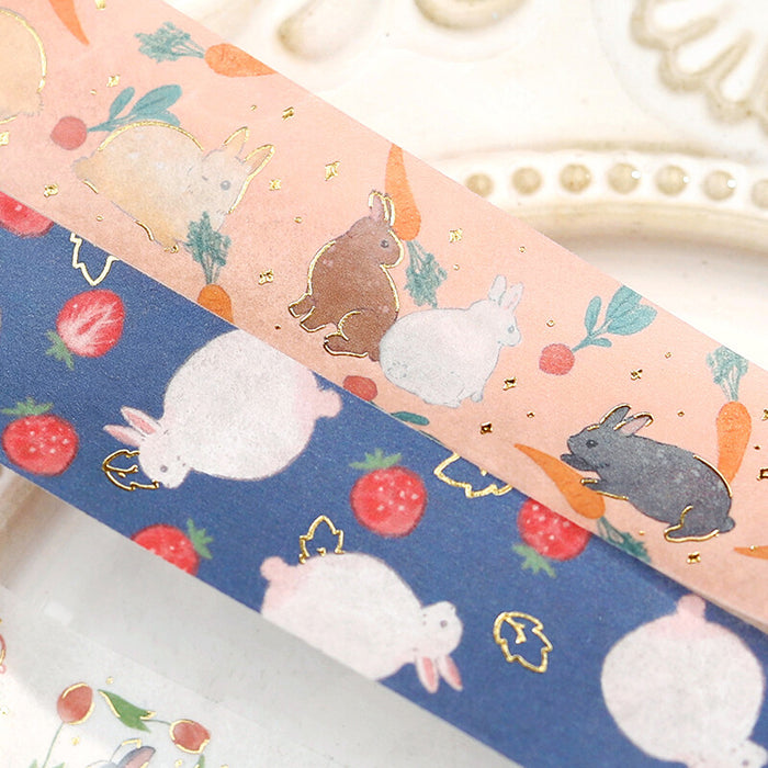 BGM 'Rabbit Country' Foil Washi Tape - 3 O'Clock Snack