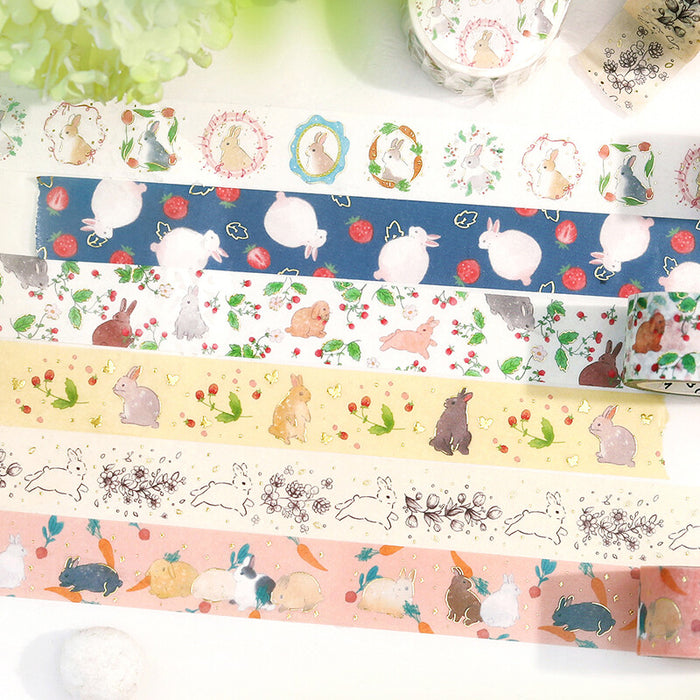 BGM 'Rabbit Country' Foil Washi Tape - 3 O'Clock Snack