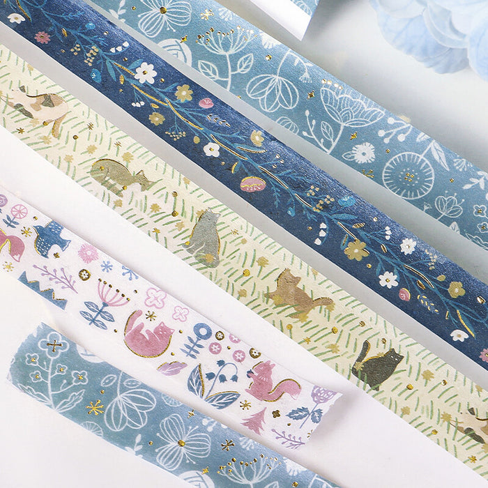 BGM Japan Foil Washi Tape - Cats