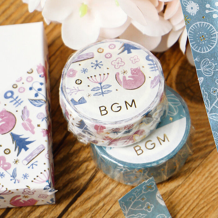 BGM Japan Foil Washi Tape - Cats