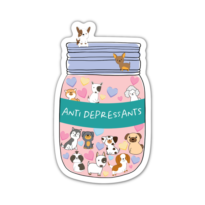 Dog Anti Depressants Vinyl Sticker