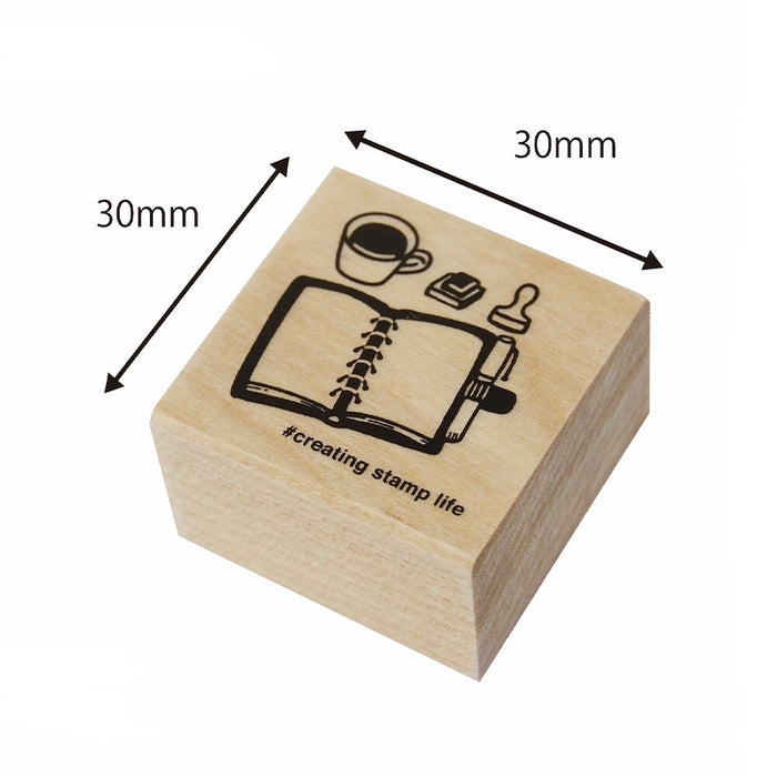 Kodomo No Kao 'I Love Stamp' Series Wood Stamp - Notebook