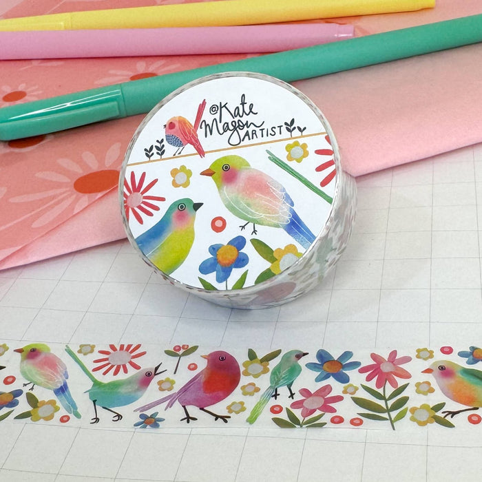 Rainbow Birds Washi Tape