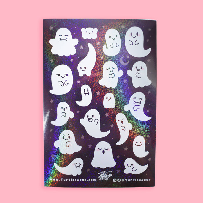 Kawaii Ghosts Vinyl Sticker Sheet