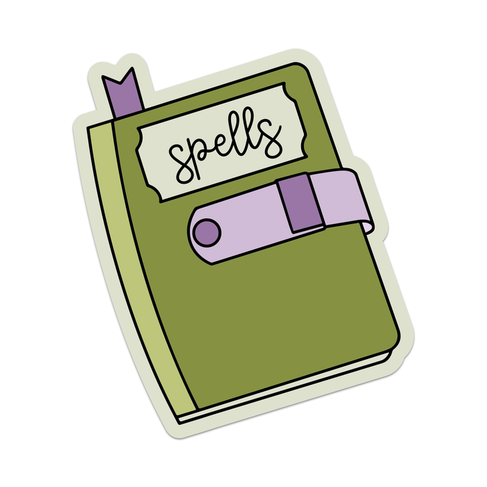 Garden Witch Spell Book Vinyl Sticker