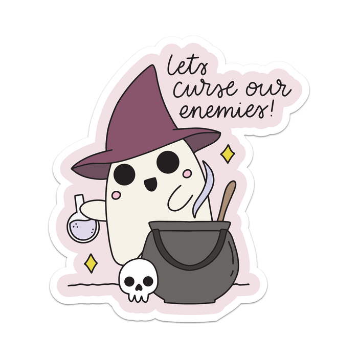 Let's Curse Our Enemies Vinyl Sticker