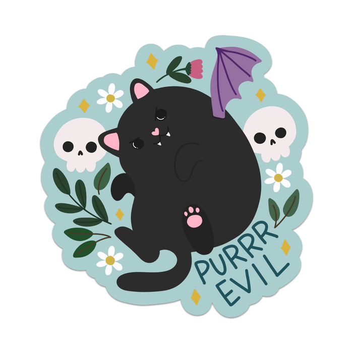 Purrr Evil Cat Vinyl Sticker