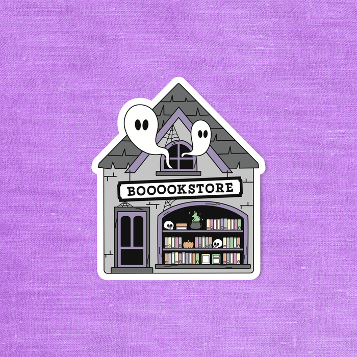 Spooky Bookstore Vinyl Sticker