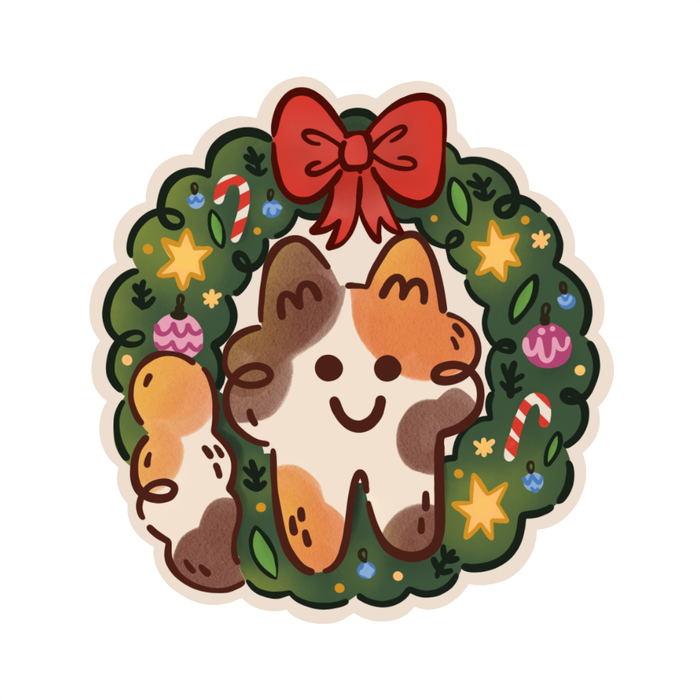 Wreath Vinyl Sticker