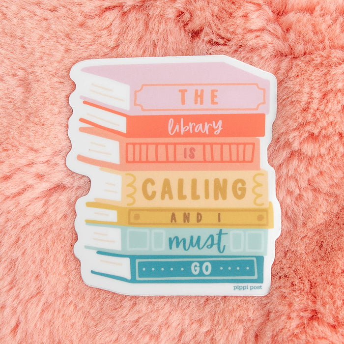 The Library is Calling Vinyl Sticker