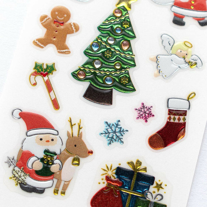 Foiled Resin Stickers - Santa & Christmas