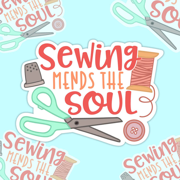 Sewing Mends the Soul Vinyl Sticker