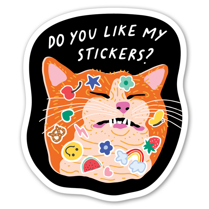 Stickers on Cat Vinyl Sticker