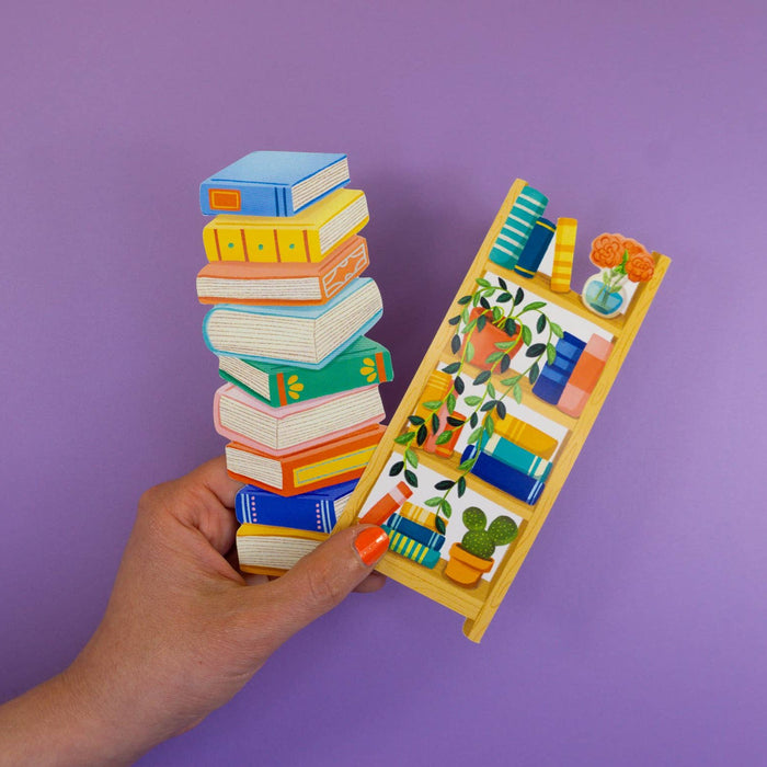 Book Stack Die-Cut Bookmark