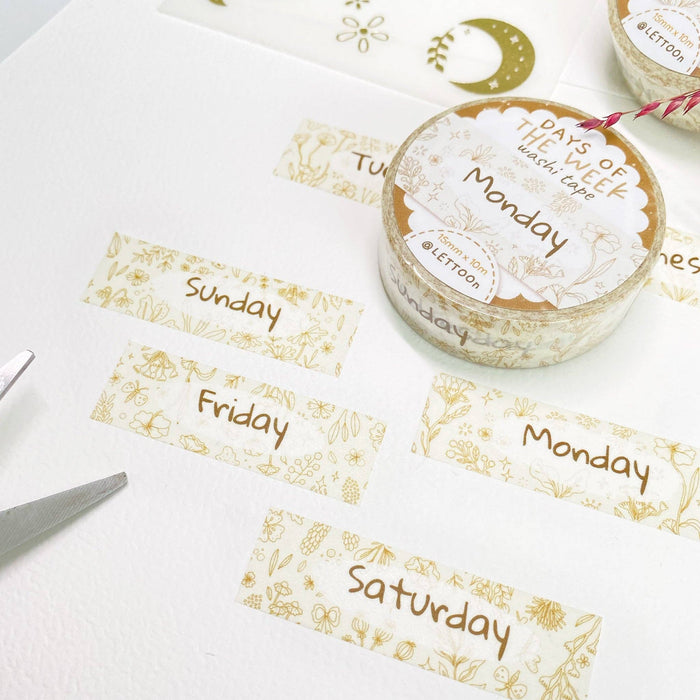 Washi Tape - Days Of The Week