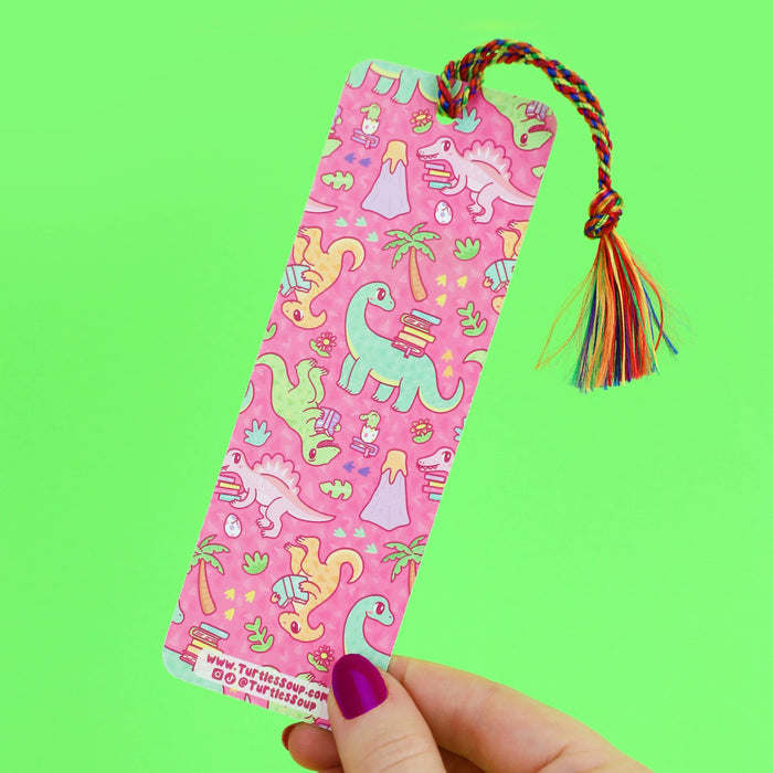 Reading Is Rawrsome Bookmark with Tassel