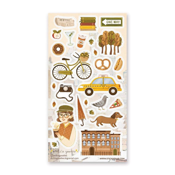 NY Fall Sticker Sheet