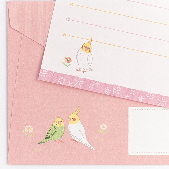 Letter Writing Set - Parakeet (Pink)