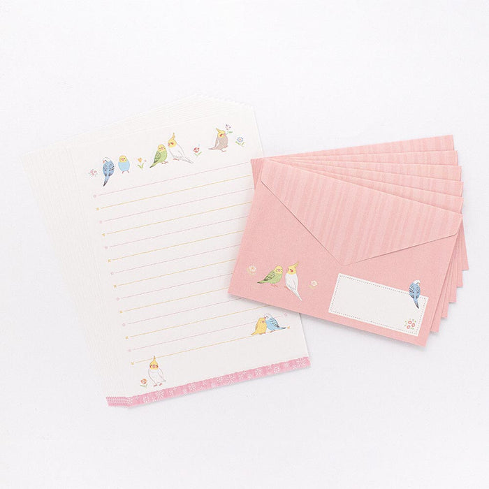 Letter Writing Set - Parakeet (Pink)