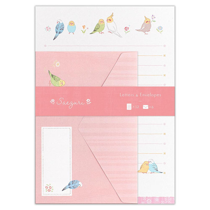 Letter Writing Set - Parakeet (Pink)