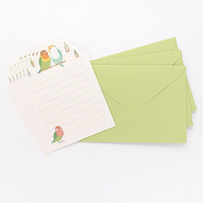 Die-Cut Letter Writing Set - Parakeet (Green)