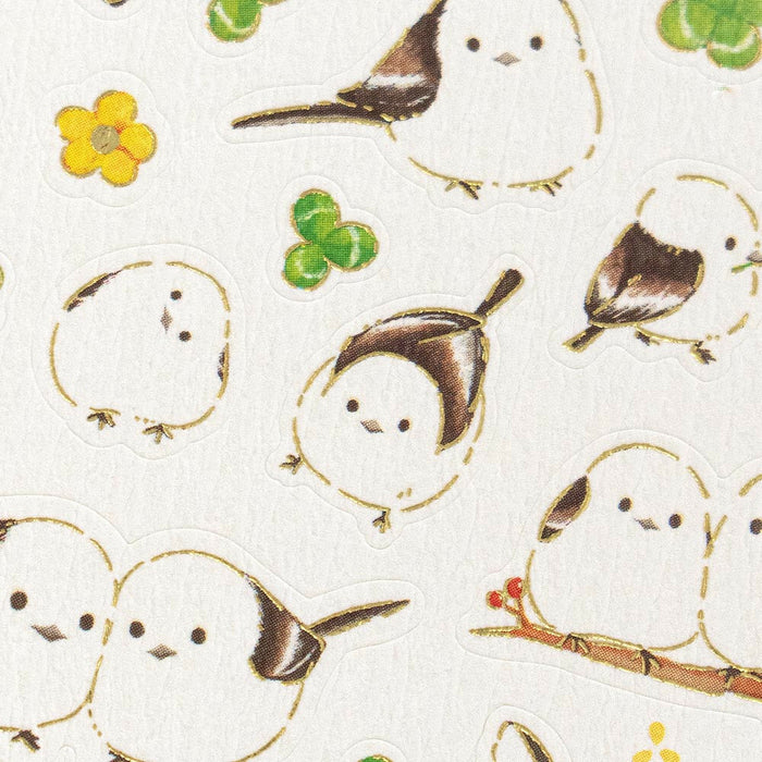 Japanese Paper Foiled Stickers - Shimaenaga & Clover