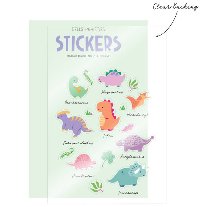 Dinosaur Clear Stickers