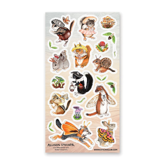 Whimsical Forest Friends Sticker Sheet