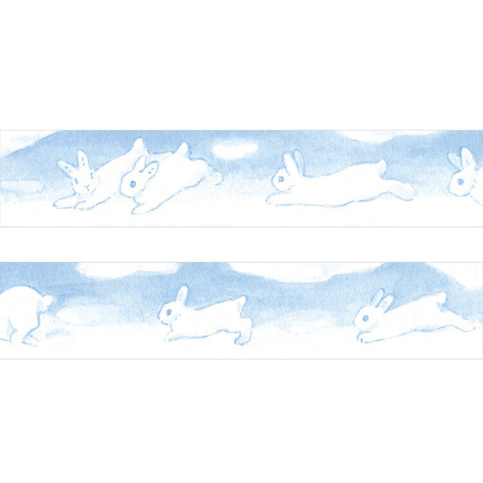 Schinako Moriyama x Papier Platz Washi Tape - Rabbit Clouds