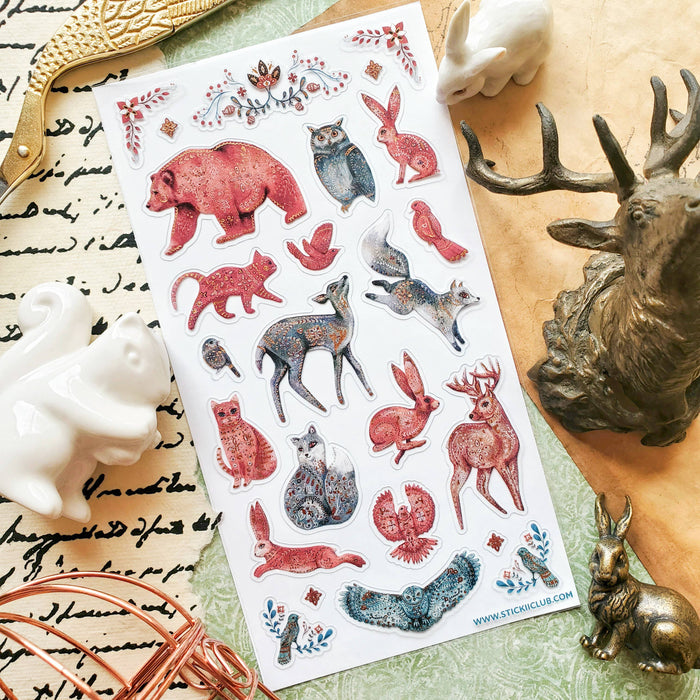 Gilded Forest Animals Sticker Sheet