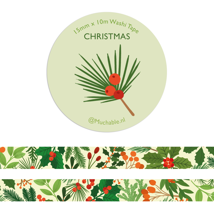 Christmas Leaves Washi Tape