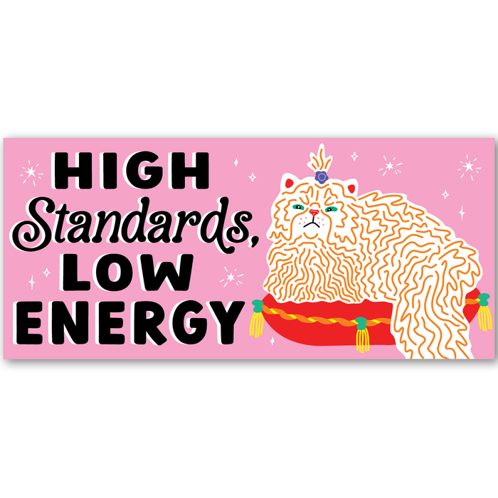 High Standards Mini Vinyl Bumper Sticker