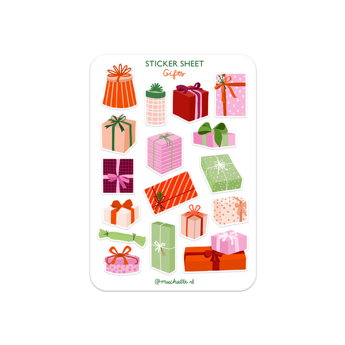 A6 Sticker Sheet - Christmas Gifts