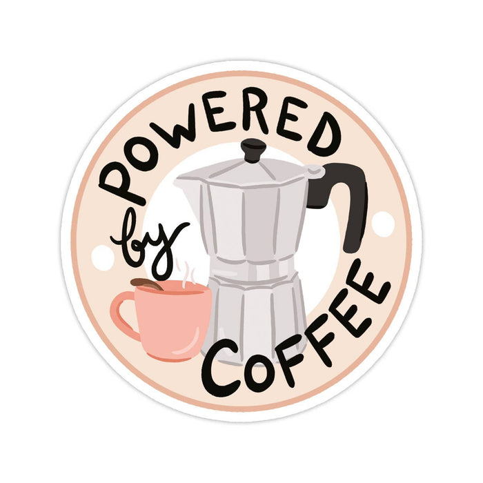 Powered by Coffee Vinyl Sticker