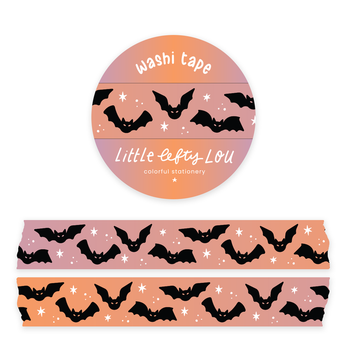 Black Bats Washi Tape