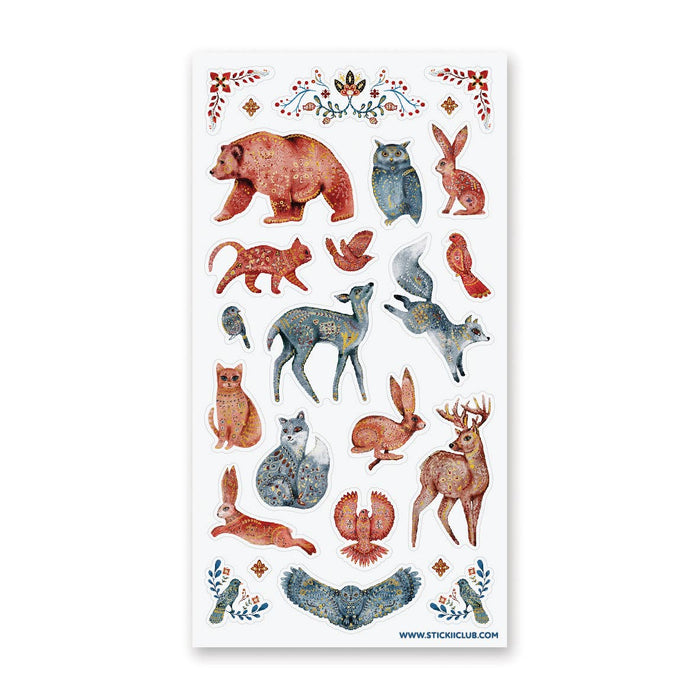 Gilded Forest Animals Sticker Sheet