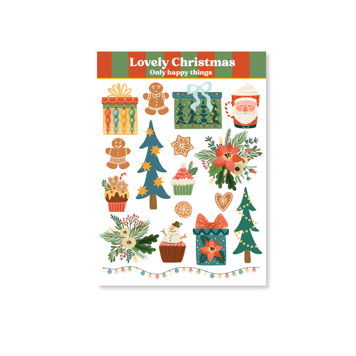 Lovely Christmas A6 Sticker Sheet