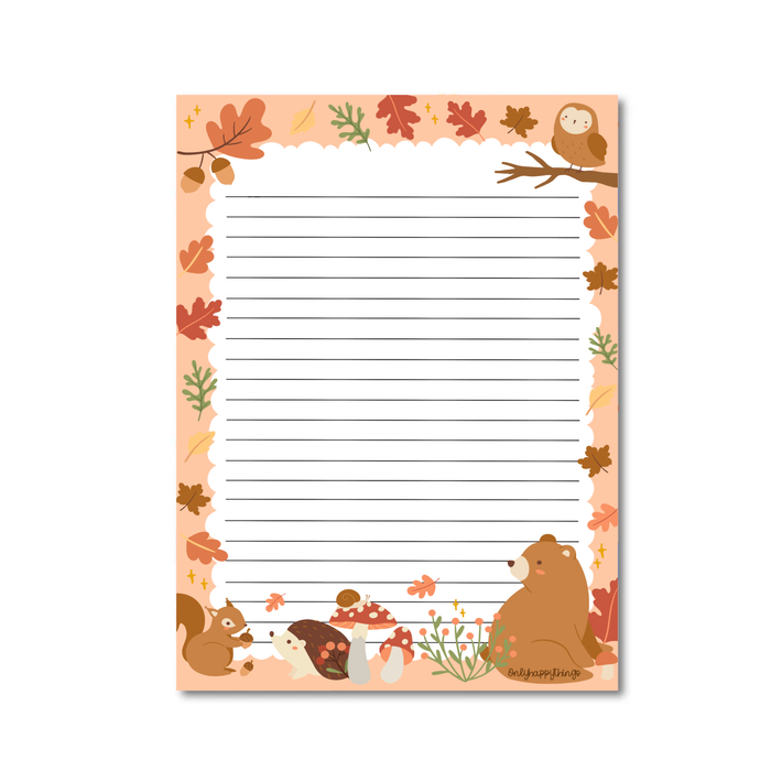 Forest Friends Double-Sided A5 Notepad