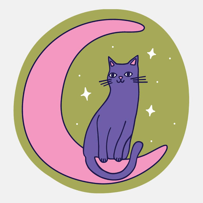 Moon Kitty Vinyl Sticker