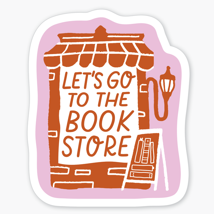 Let's Go Bookstore Vinyl Sticker