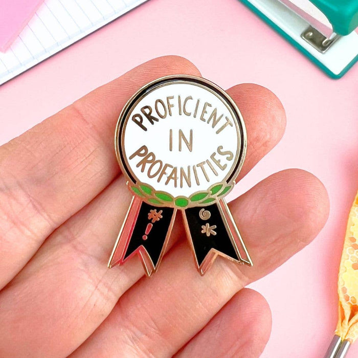 Proficient In Profanities Enamel Lapel Pin