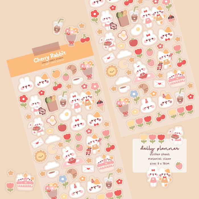 Daily Planner Clear Sticker Sheet