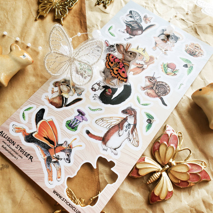 Whimsical Forest Friends Sticker Sheet