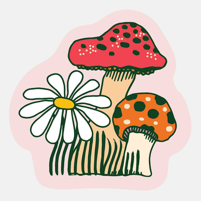 Mushroom Polypropylene Sticker